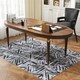 image 5 of HOMCOM Modern Area Rug, Triangle Pattern Non-Slip Washable Rug, Chenille Floor Carpet for Living Room, Bedroom, Dining Room, Home Office, 170 x 120 cm, Black | Black