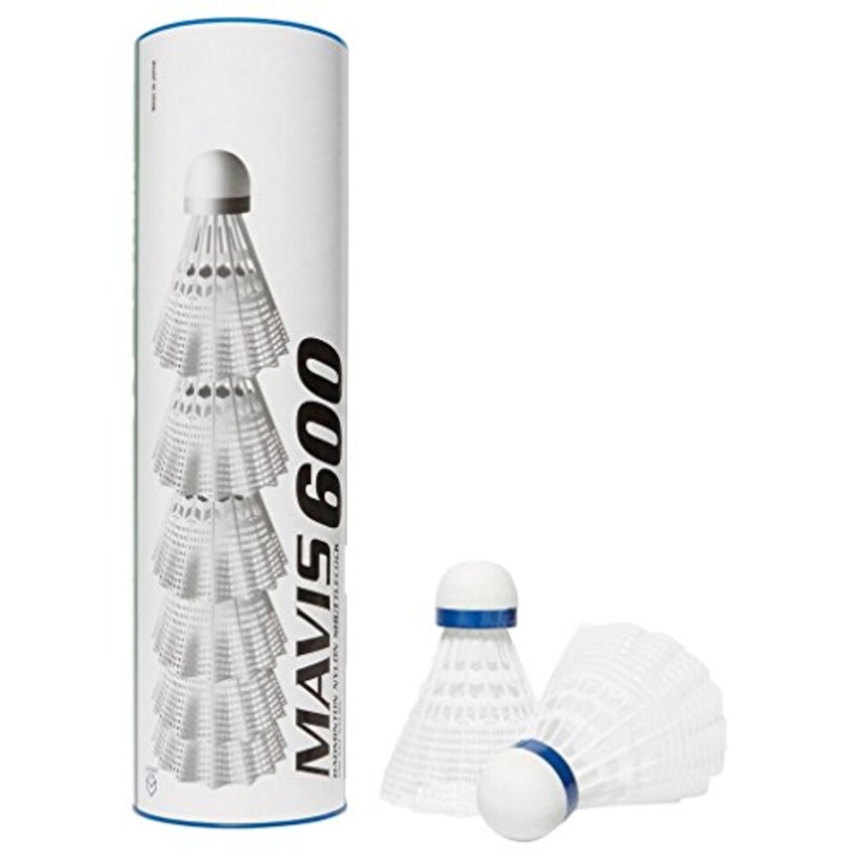 image 1 of Yonex Mavis 600 Shuttles (Tube Of 6) White, Black, K-Rey-Yx600W