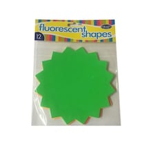 12 Fluorescent Star Shapes 152mm