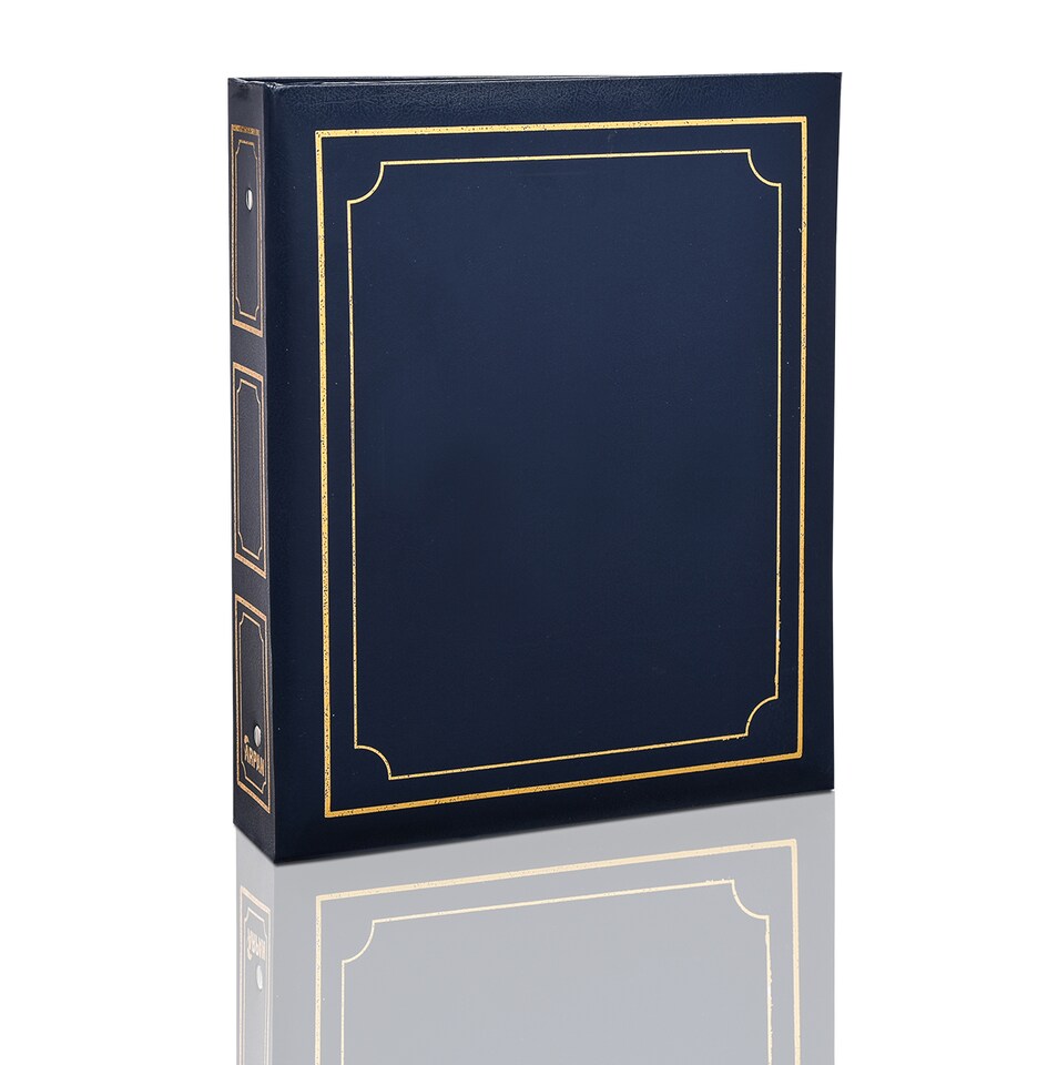 image 1 of Large Self Adhesive Ring Binder Photo Album – 40 Sheets / 80 Sides – Traditional Sticky Page Memory Scrapbook Album