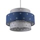 image 3 of CGC STARLIGHT Grey & Navy Blue Star Two Tier Easy Fit Lamp Shade Blue