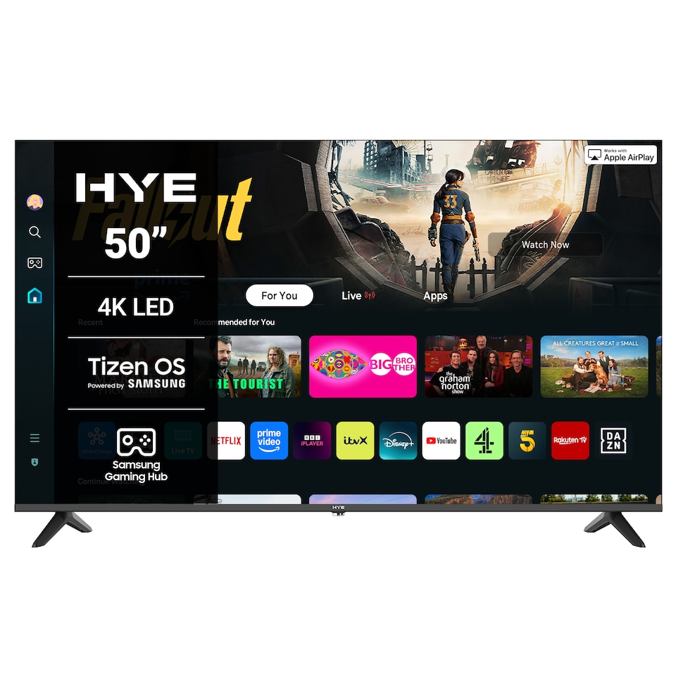 image 1 of HYE 50" Inch 4K LED Tizen OS WiFi Frameless Smart TV - 50UHDS2008