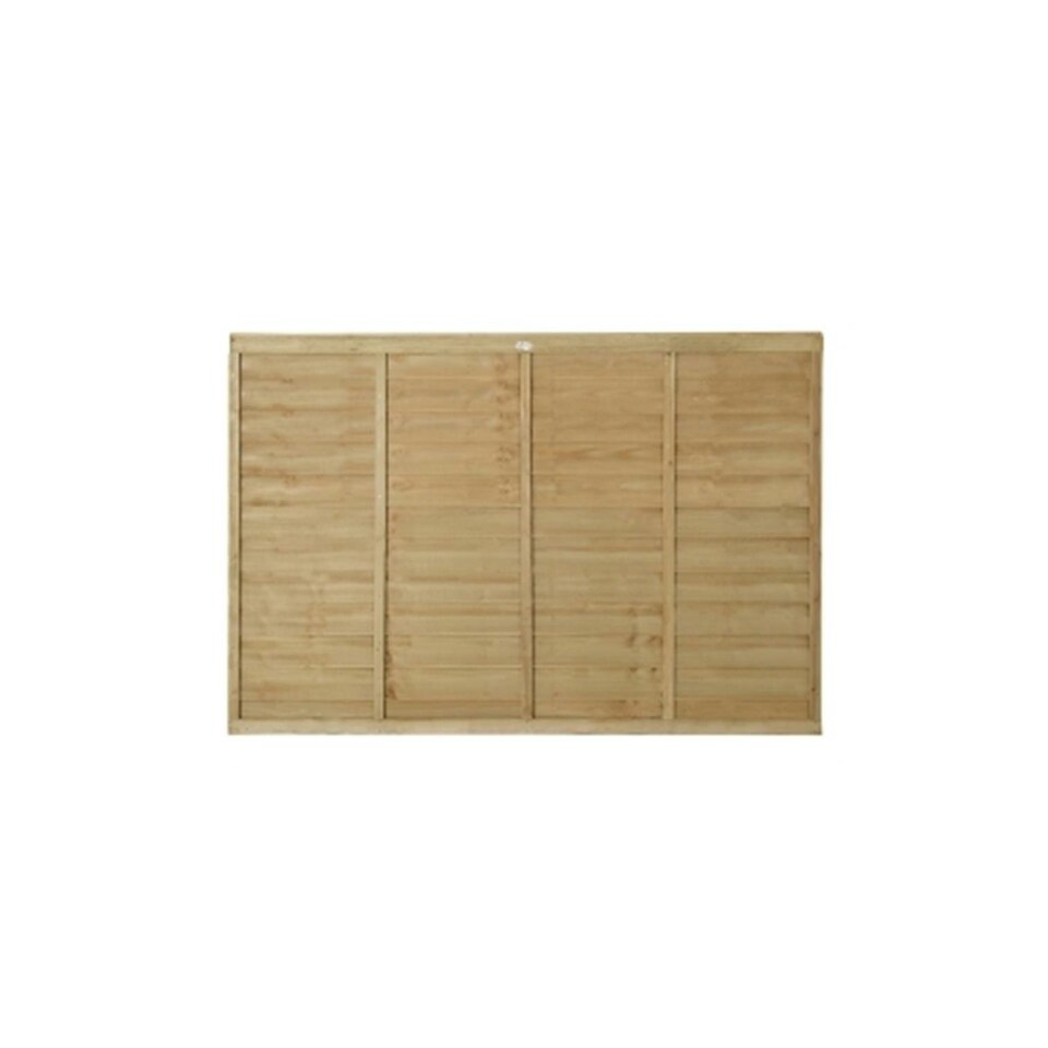 image 1 of Pack of 12 (Total 12 Unit) Lap Pressure Treated Fence Panel - 6ft x 4ft (1.83m x 1.22m)