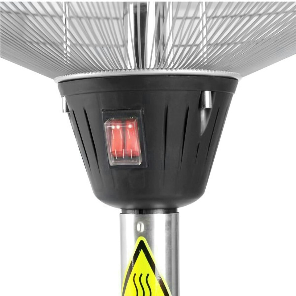 image 1 of Halogen Bulb Electric Infrared Table Top Heater Brown Base 2.1kW IP44