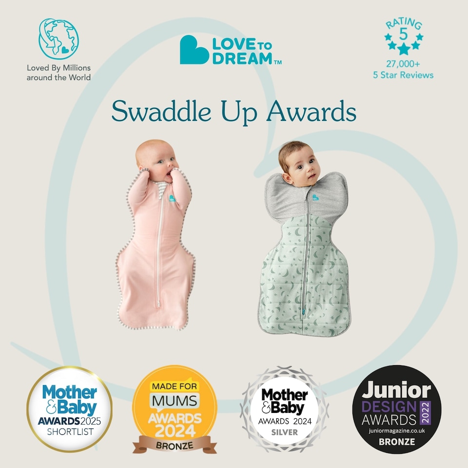 image 1 of Love to Dream Swaddle Up White Dreamer 2.5 TOG Baby Swaddle - 3.5-6kg