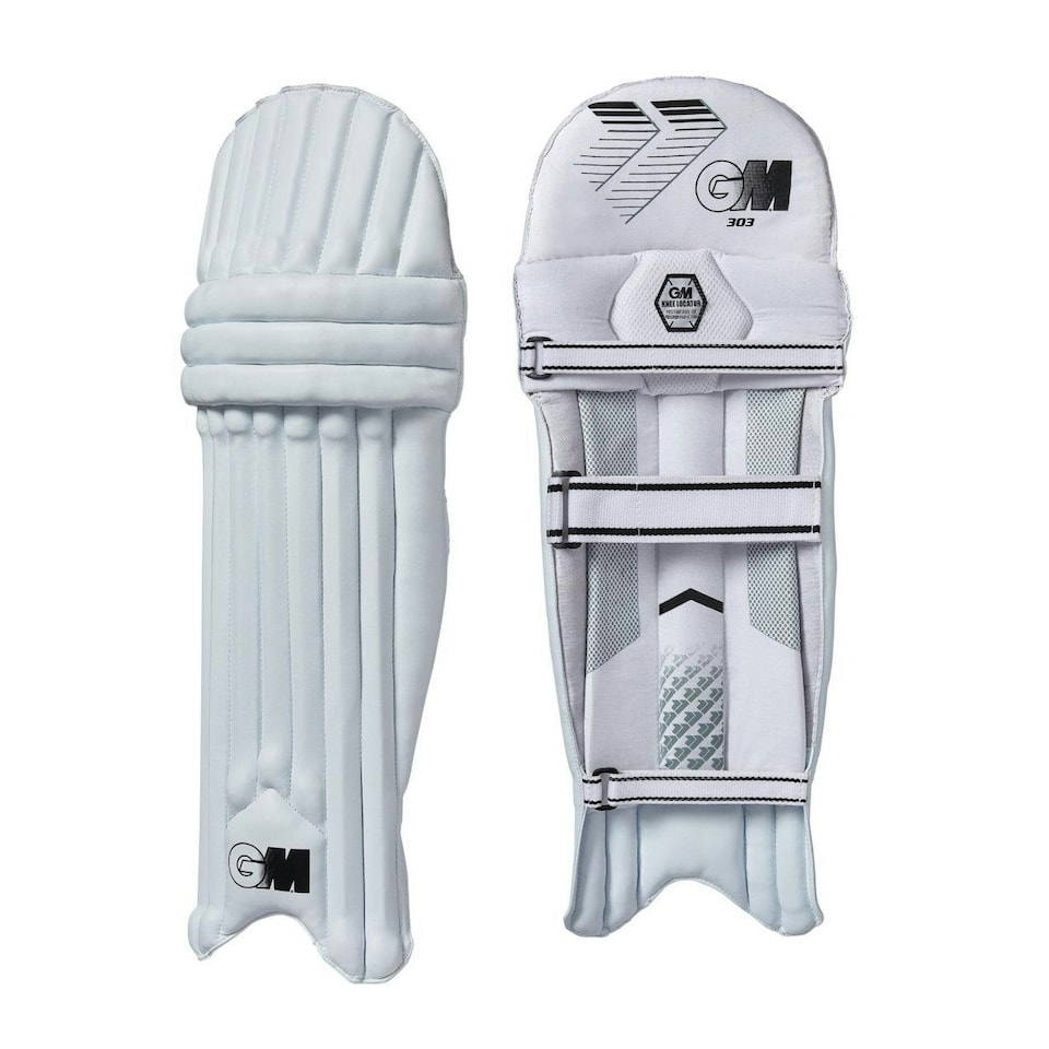Gunn And Moore Childrens/Kids 303 2023 Cricket Batting Pads - White - 34cm - 36cm