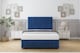 image 2 of Sloomy Kingsley Navy Plush Divan Bed Base 2 Drawers Foot-End With 54 Inch Floor Standing Headboard & 12 Inch Matching Footboard | Blue | Navy | Super King | 1