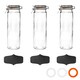 image 1 of Argon Tableware Glass Spaghetti Jar with Labels - 2 Litre - Orange Seal - Pack of 3