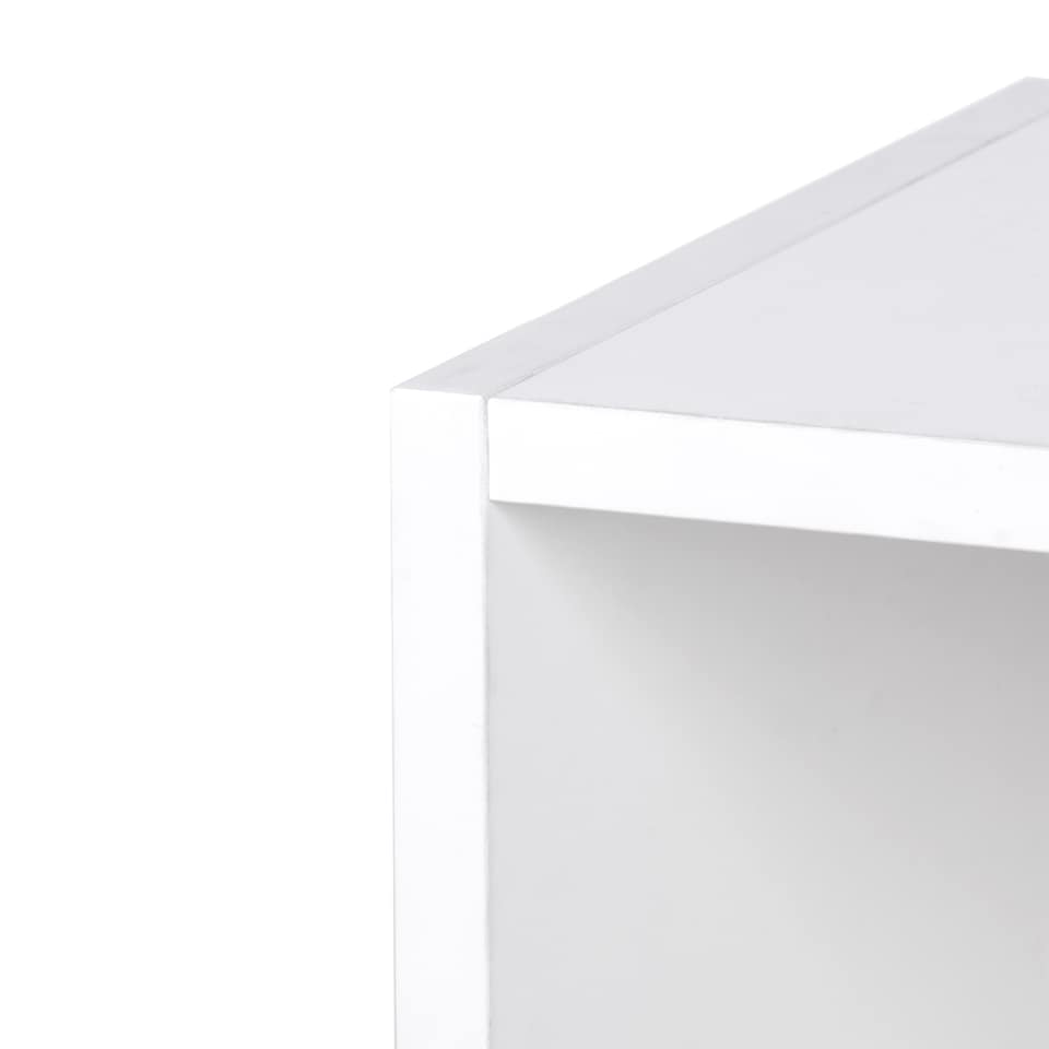 image 1 of HOMCOM Wall Mounted Coat Hanger Hooks Rack Stand Hallway Coat Rack Rail & Storage Shelf Hanging Coat Organizer (White)