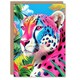 image 1 of Cheetah Jungle Plants Colourful Animal Portrait Birthday Greeting Card