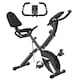 image 1 of SPORTNOW Folding Exercise Bike with Arm Bands and Hand Pulse Sensor, Black