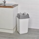 image 2 of 50L Plastic Waste Recycling Bin With Butterfly Lid | White | 1