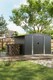 image 3 of Living and Home Outdoor Storage Shed with Log Store - Dark Grey 248 x 301 x 178cm | Grey