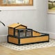 image 7 of PawHut Wooden Tortoise House Indoor Outdoor w/ Balcony, Tray, Openable Roof