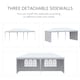 image 5 of Outsunny 6m x 3m Garden Gazebo Marquee Canopy Party Tent Canopy Patio Black