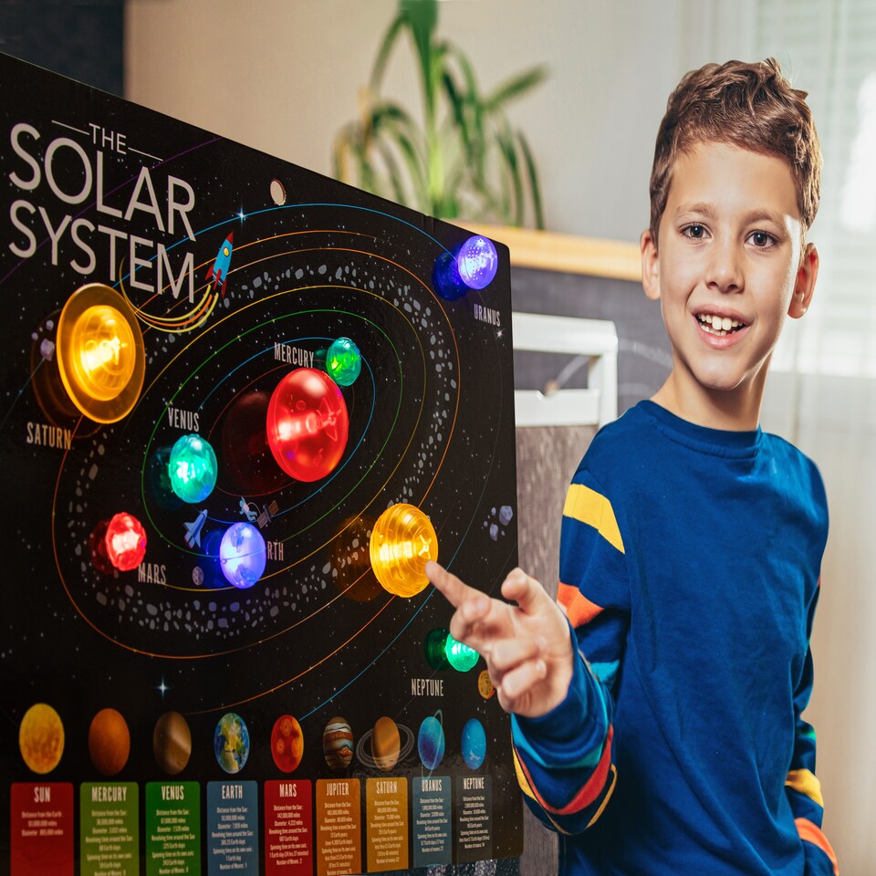 image 1 of KidzLabs - 3D Solar System Light-Up Poster