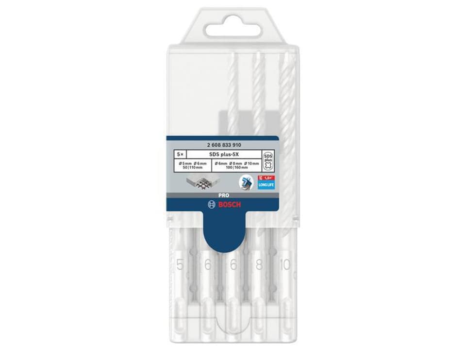 image 1 of Bosch Powertool Accessories Pro Sds Plus-5X Hammer Drill Bit Set, 5 Piece