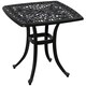 image 9 of Outsunny Cast Aluminium Bistro Table with Umbrella Hole, Bronze Tone 