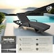 image 2 of Sun Lounger Oceane - with aluminum frame, 5-step adjustable backrest, UV-resistant Black