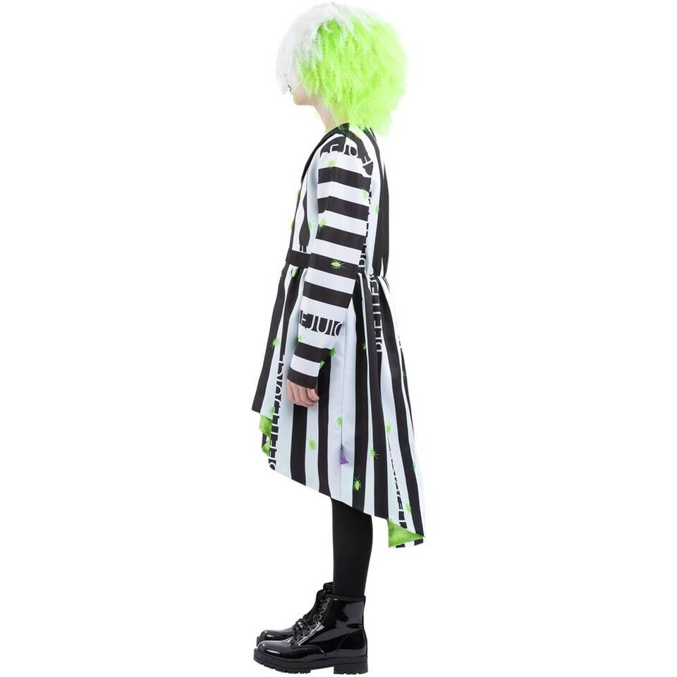image 1 of Beetlejuice Girls Costume Dress | Black | Black/White | 10-12 years | 1