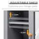 image 4 of kleankin Bathroom Mirror Cabinet Storage Organizer with Open Inside Shelves