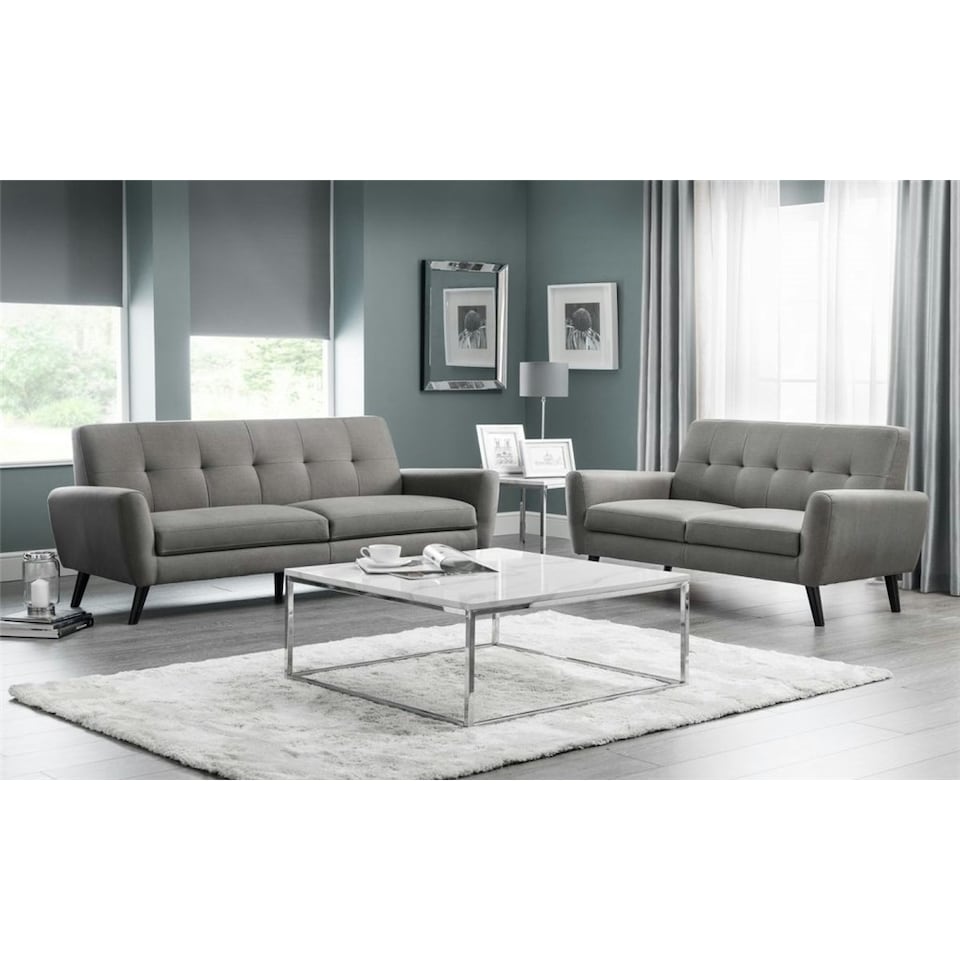 image 1 of White Marble Top Lamp Table with Silver Framing | White | White