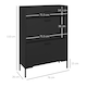 image 3 of HOMCOM Shoe Storage Cupboard with 2 Flip Doors and Sliding out Drawer, Black
