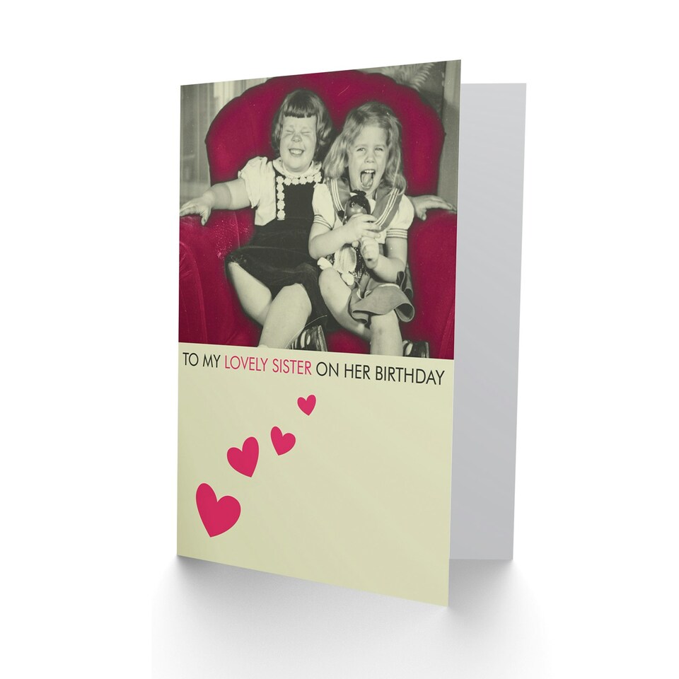 image 1 of Happy Sister Lovely Laughing Girls Birthday Card