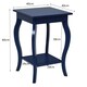 image 2 of COSTWAY Sofa Side Table With Open Storage Shelves Blue
