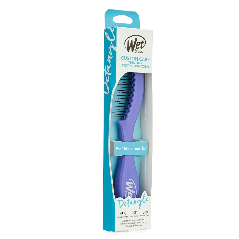 image 1 of WetBrush Custom Care Detangling Comb, Purple, For Fine Hair