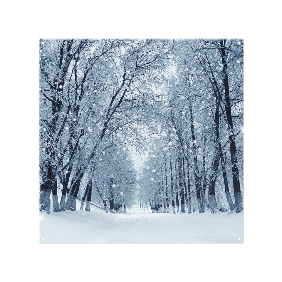 image 1 of Snowstorm In Park Dining Splash Back | White