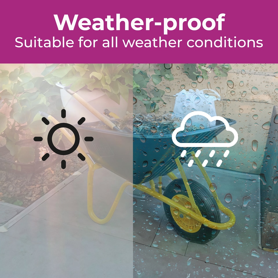 image 1 of Neo Garden Wheelbarrow Heavy Duty 110L 150kg Durable Plastic Green Tray Barrow Pneumatic Wheel Tyre Loads Equine Yard Gardening | Green | Green & Yellow