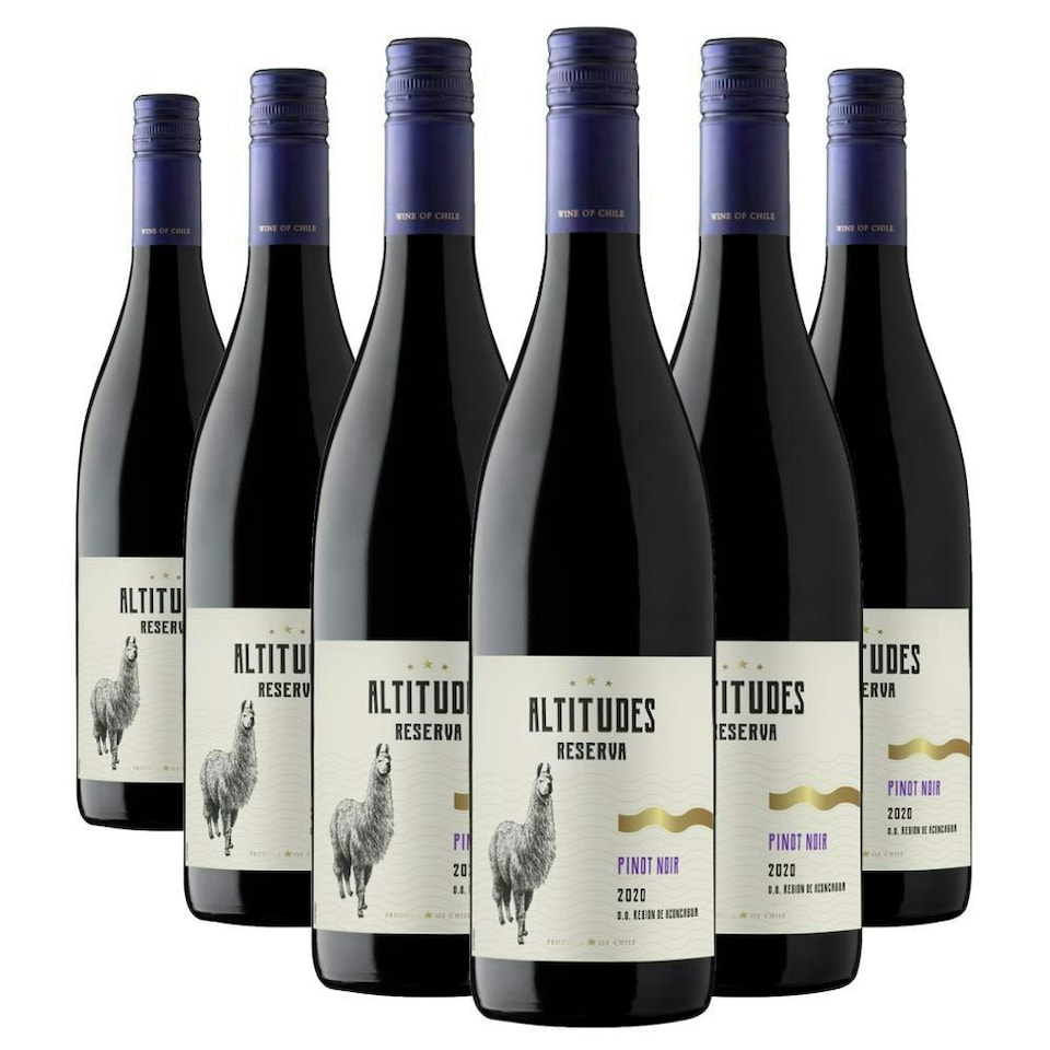 Case of 6 Altitudes Reserva Pinot Noir 75cl Red Wine