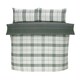 image 1 of Harris Check Microfibre Complete Duvet Set with Fitted Sheet Grey | Single