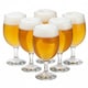 image 1 of 335ml Clear Footed Stemmed Beer Glasses Set of 6