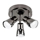 image 4 of ValueLights Modern Black Chrome 3 Way Sleek Round Adjustable Ceiling Spotlight