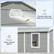 image 4 of Outsunny 8 x 6ft Plastic Garden Storage Shed with Foundation Kit, Polypropylene Outdoor Storage Tool House with Ventilation Slots and Lockable Door, Light Grey | Grey | 1
