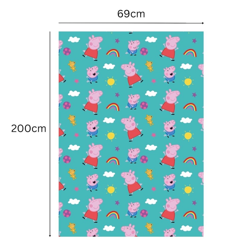 image 1 of Peppa Pig Gift Wrap Roll 2m