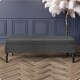 image 1 of Safar Plain 150cm Ottoman Storage Bench - Plush Velvet Shoe Bench - Steel Grey Upholstery Footstool with Storage
