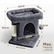 image 3 of Yaheetech 50 cm 2-Level Cat Tree with Condo Dark Grey