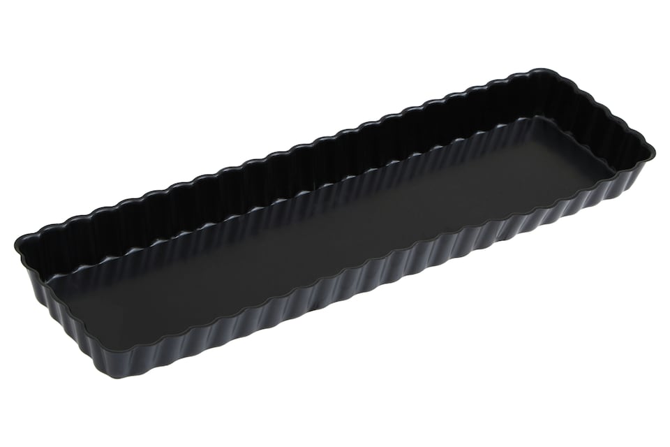 image 1 of Orsina Versatile Rectangular Fluted Cake Tins, Non Stick Coated Tins For Cake Baking, Fluted Design Baking Tin