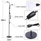 image 3 of Living and Home Modern 2-Head Floor Lamp for Living Room - Black