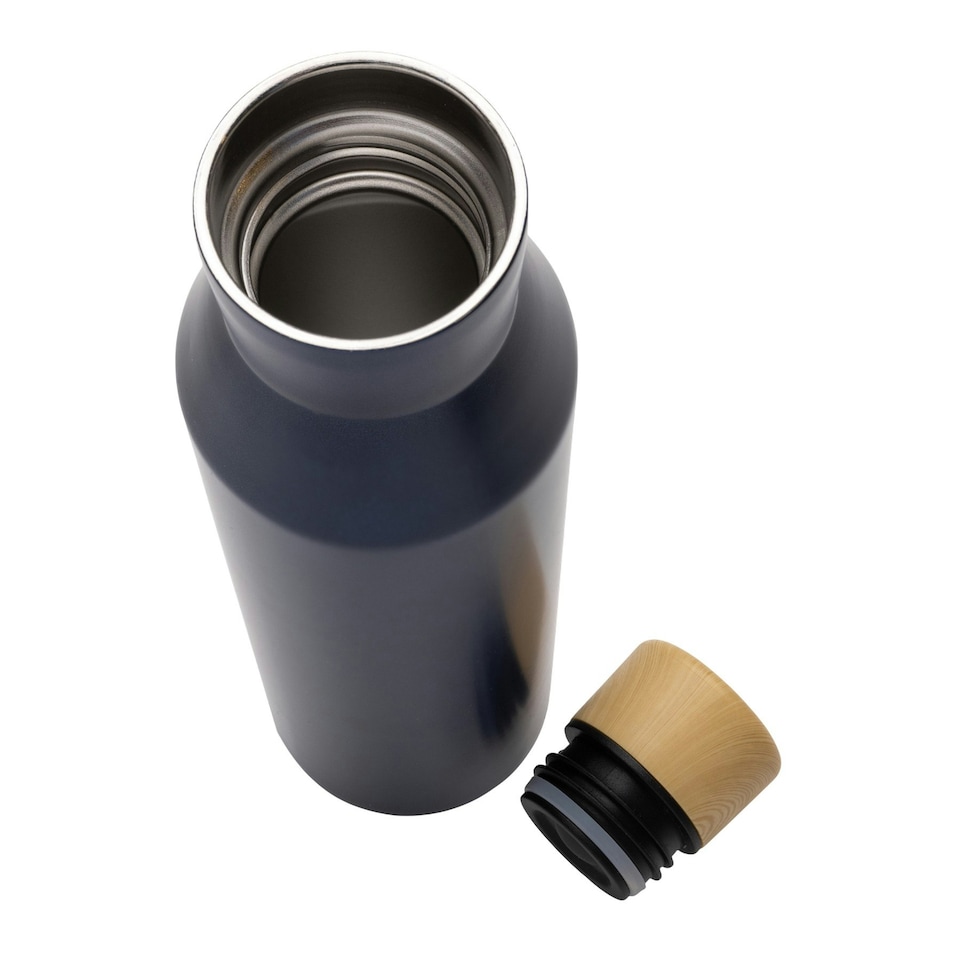 image 1 of XD Collection Gaia Recycled Stainless Steel Vacuum Insulated 600ml Water Bottle - Blue - One Size | Blue | One Size