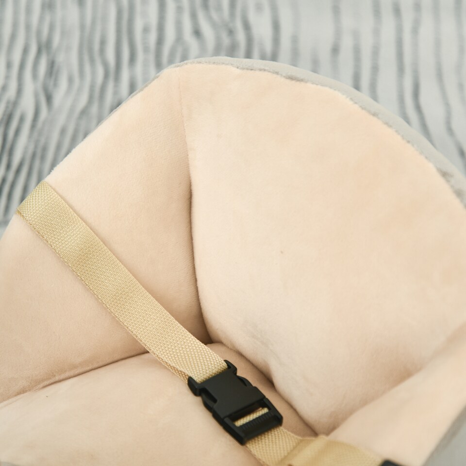 image 1 of HOMCOM Kids Rocking Horse, Children Plush Ride On Donkey Animal Rocker with Sound, Wood Base Seat, Safety Belt, Baby Toy Rocker for Toddler 18 - 36 Months, Grey