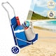 image 3 of Folding Lounger Camping Chair Aktive Blue 62 x 62 x 117 cm Folding cart Awning (2 Units) N/A