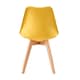 image 5 of Single Dining Chair with Solid Wooden Legs and Seat Cushion Pad Yellow - Eva by MCC