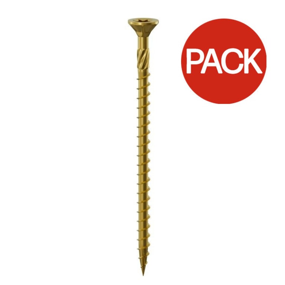 Securfix PTX Screws (Pack of 100) - Yellow - 90mm x 50mm