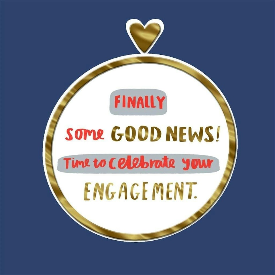 image 1 of Finally Some Good News! Time to Celebrate Engagement Congratulations Card