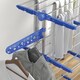 image 8 of HOMCOM 4-Tier Clothes Airer, Stainless Steel Foldable Clothes Drying Rack with Wheels and Wings, Indoor and Outdoor, Easy Assembly, 142 x 55 x 172cm, Blue