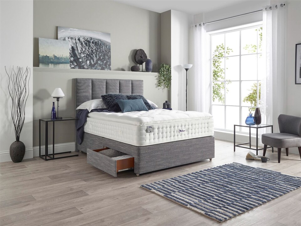 image 1 of Relyon Chiltern Natural Luxury Pillowtop 2500 Mattress | White | Double